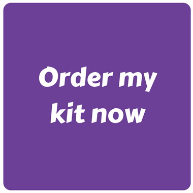 Order kit now written in white on purple background